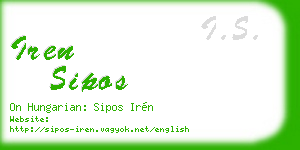 iren sipos business card
